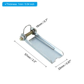 PATIKIL 4pcs 56mm Replacement Hook Latch Metal Tow Receiver Hitch Clevis Hook Trailer Silver