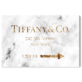 The Oliver Gal Artist Co. Fashion and Glam Wall Art Canvas Prints 'Jewelry Road Sign Glam'