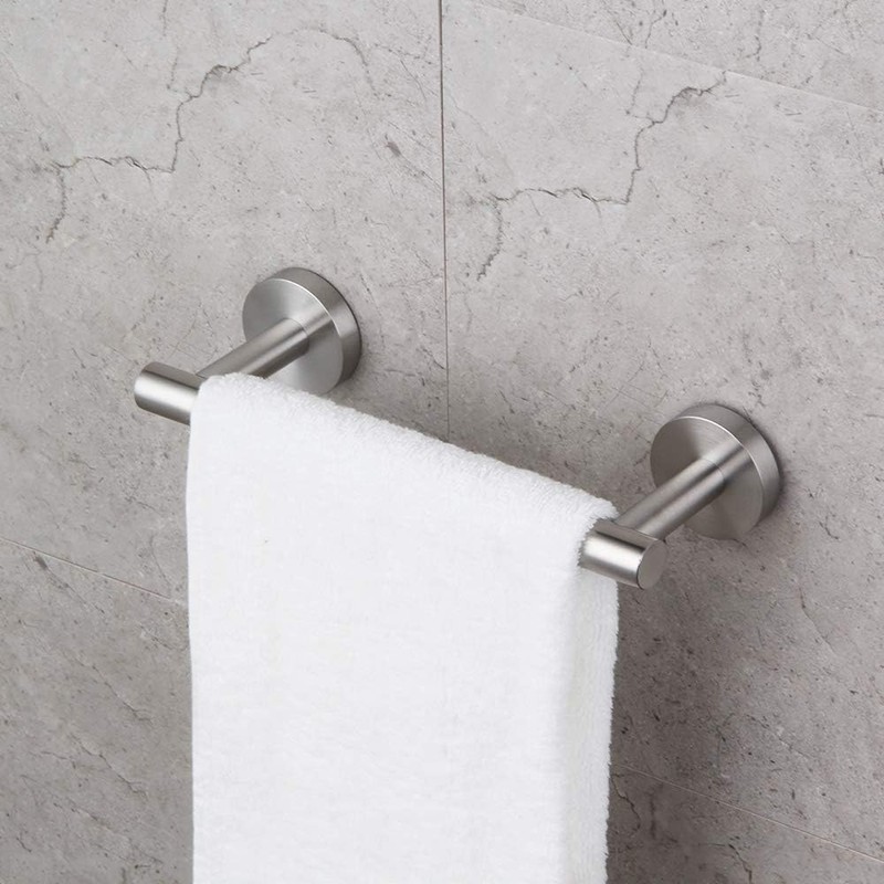GERZ 9-Inch Small Kitchen Towel Bar Brushed Stainless Steel Cabinet