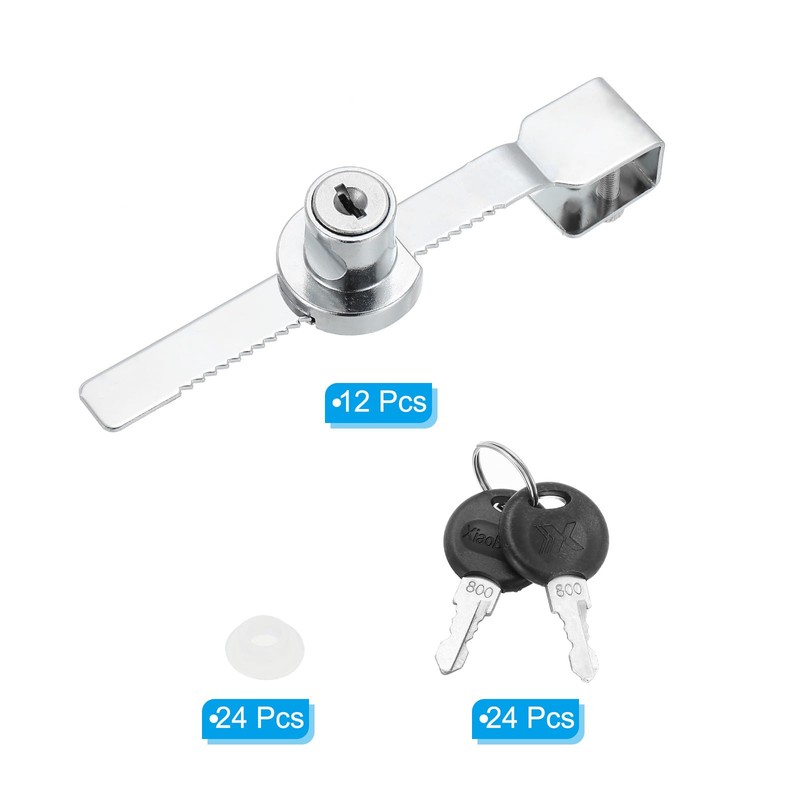 PATIKIL 12 Pack Sliding Glass Door Ratchet Lock with 24