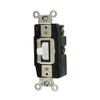 Leviton 20-Amp 120/277-Volt Toggle Single-Pole AC Quiet Switch, 1257-W, White