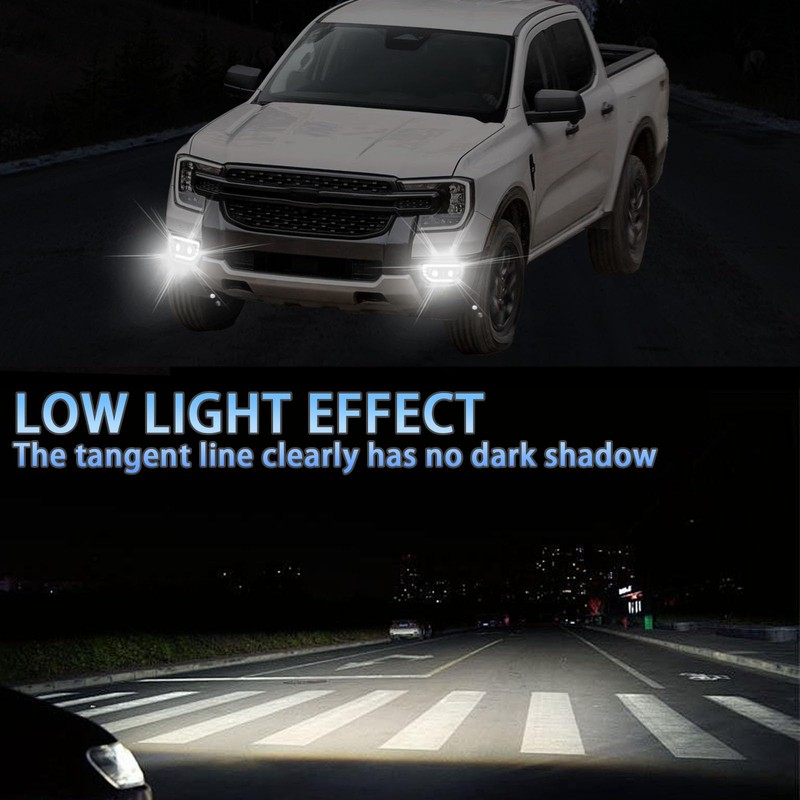 PGTOPONE Switchback White/Amber LED Front Bumper Light Daytime Running Lamp