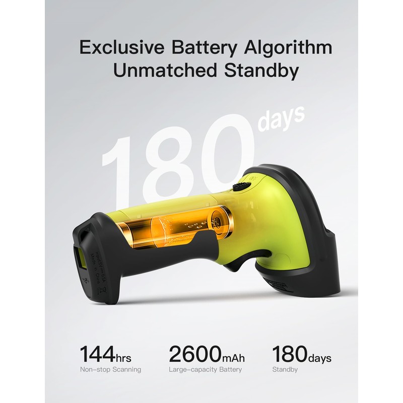 Inateck Barcode Reader, Wireless, Bluetooth, USB, Wireless, Cord, Dimensional, Japanese