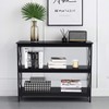Giantex Console Table with Storage Shelves and X-Shape-Design Bookshelf Narrow