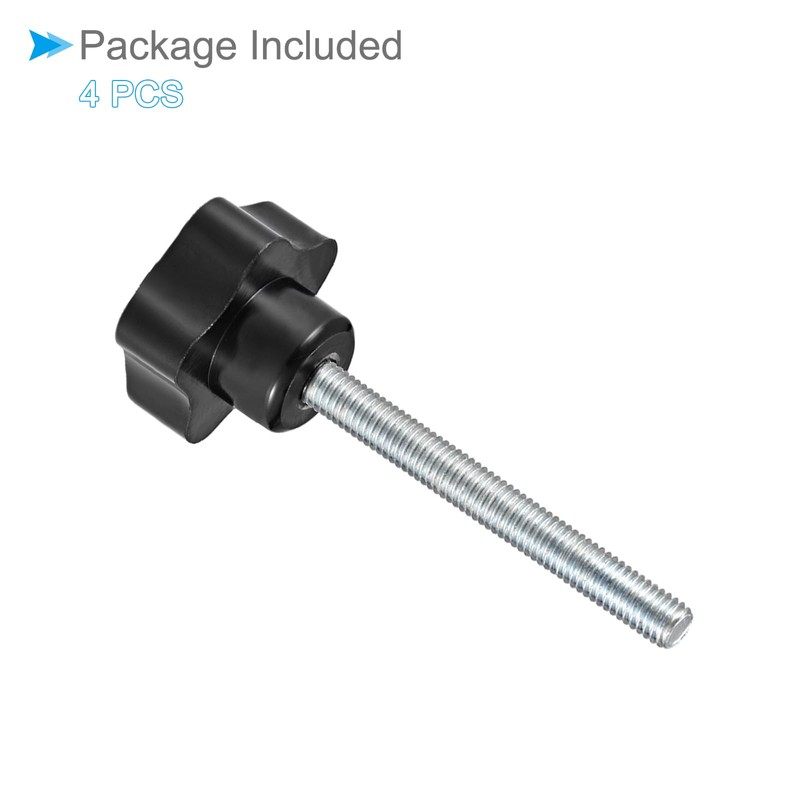CoCud 4pcs M8 x 50mm Male Thread 38mm Head Plastic