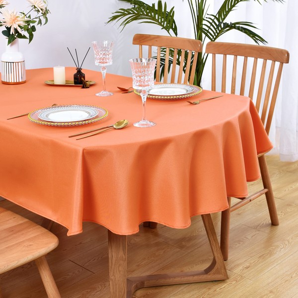 Wolkemer Oval Tablecloth 60 x 84 Inch Washable Fabric Table