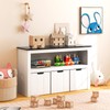 IFANNY Toy Storage Organizer, Kids Bookshelf w/Removable Drawers, Playroom Organization