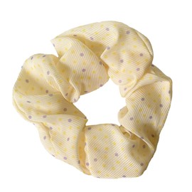 [ワン リミテーション] ヘアゴム ヘアアクセサリー 水玉 リングゴム 髪留め ヘアアレンジ レディース SA033(イエロー)