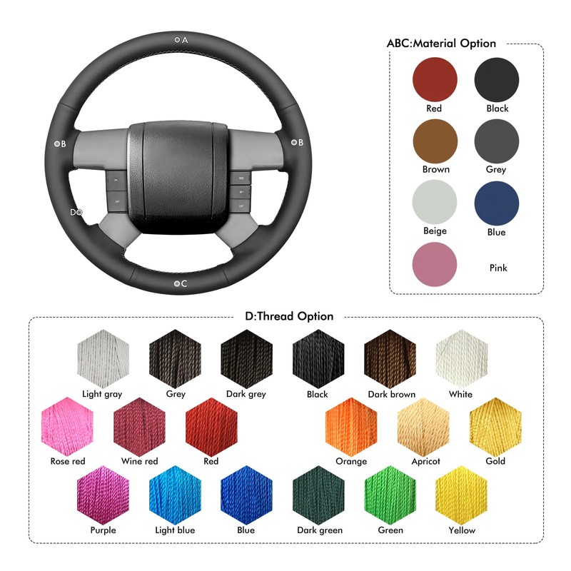 MEWANT Steering Wheel Cover for Ford F150 F250 F350 2004-2008