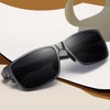 DUCO Sunglasses for Men Carbon Fiber Temples with Rectangular Polarized