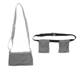 Mastectomy Drainage Bag, Mastectomy Drain Holder Soft Adjustable Reusable Breast Surgery Drainage Bag with Shower Bag for Post-Mastectomy Support (Grey)