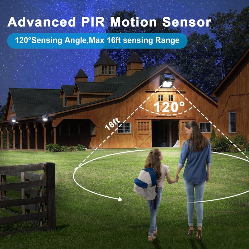 28 LEDs Solar Lights Outdoor, Motion Sensor Wireless Waterproof Security