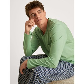 CALIDA Relax Imprint Men's Long Pyjamas, Made from 100% Cotton, Easy Care, Elastic and Dimensionally Stable, in Single Jersey, Iris Green