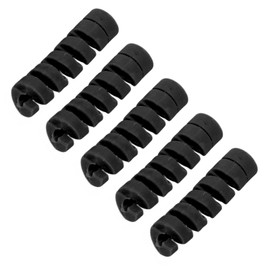 HERCHR 5Pcs Bike Brake Cable Sleeve, 35x9mm/1.4x0.4in Bike Spiral Cable Wrap, Bicycle Cable Sleeve Cord Manage Covers Frame Protective Sleeve Bike Shifter Brake Cable Housing Protector (Black)