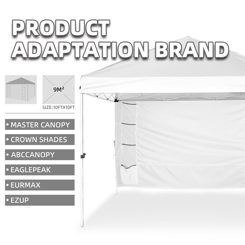 MordenApe Sunshade Sidewall with Storage Net Bag for 10x10 Pop