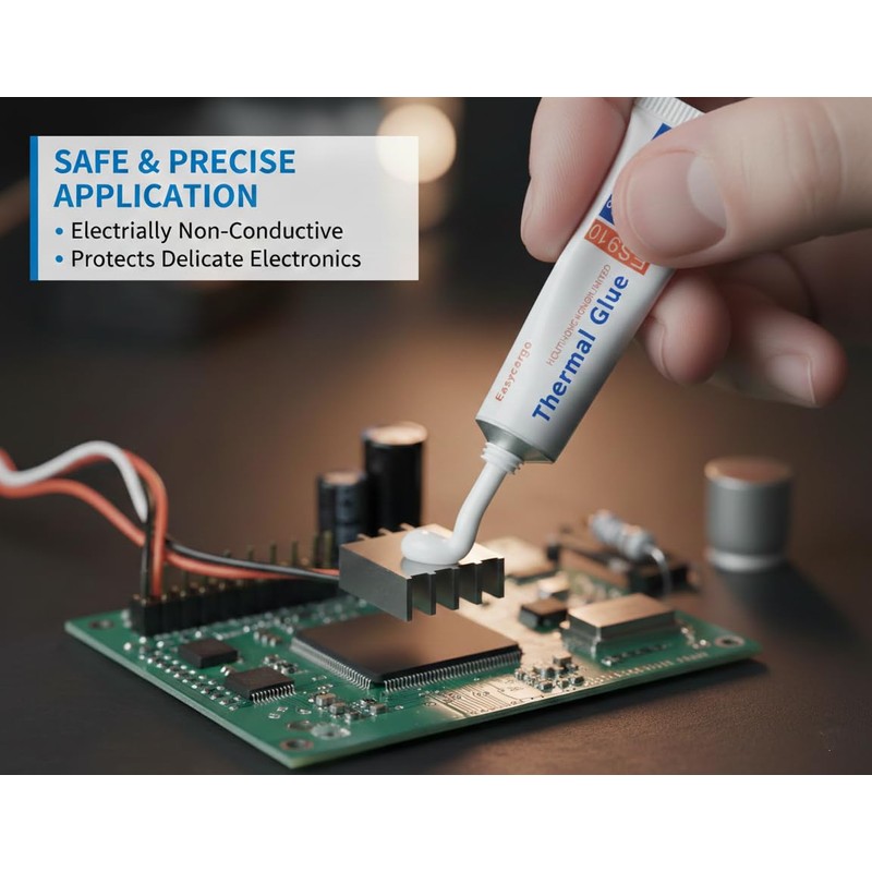 Easycargo 10gram Thermal Conductive Glue Kit, High Performance Silicone Thermal
