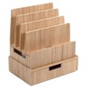 Charging Station Stand Combo with Bamboo Drawer; Extra Storage for