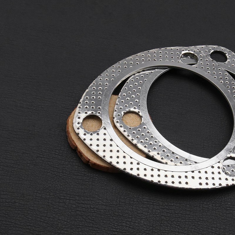 2 x 2.5 inch round 3-hole exhaust muffler flange gasket