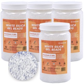 Wisesorb 8 LBS Pure White Silica Gel Desiccant Beads, 1-3mm Premium Quality Reusable Silica Beads