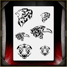 Tribal Animals AirSick Airbrush Stencil Template