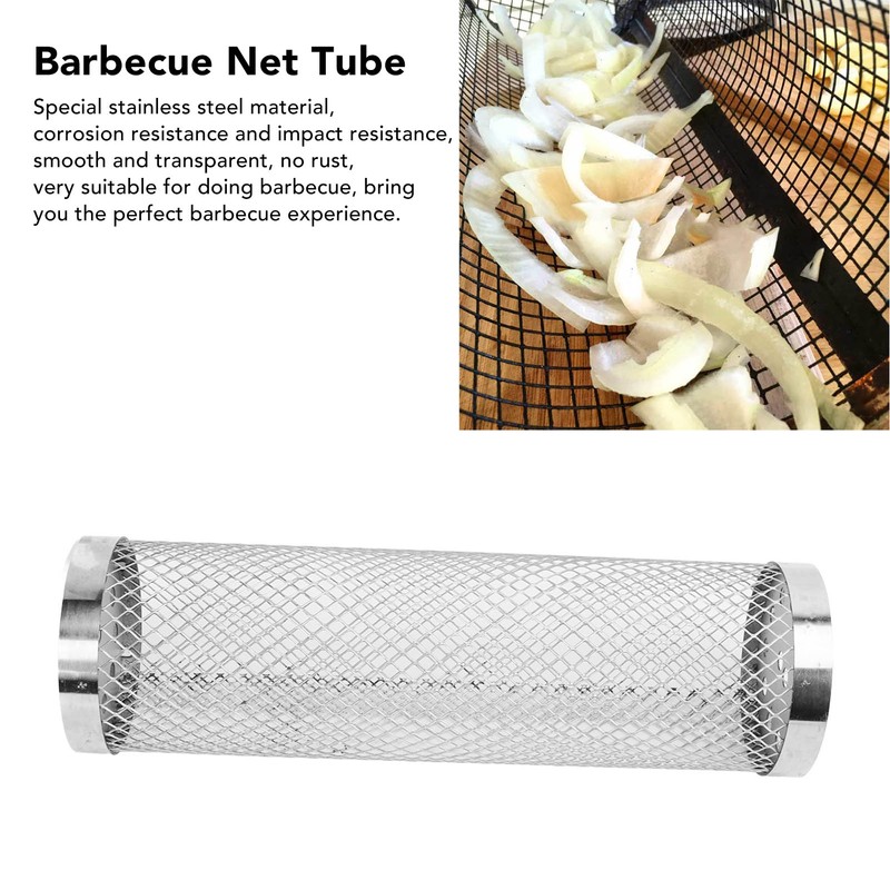 Cylindrical Barbecue Basket Cylinder Grilling Basket for Vegetables Fish Chicken