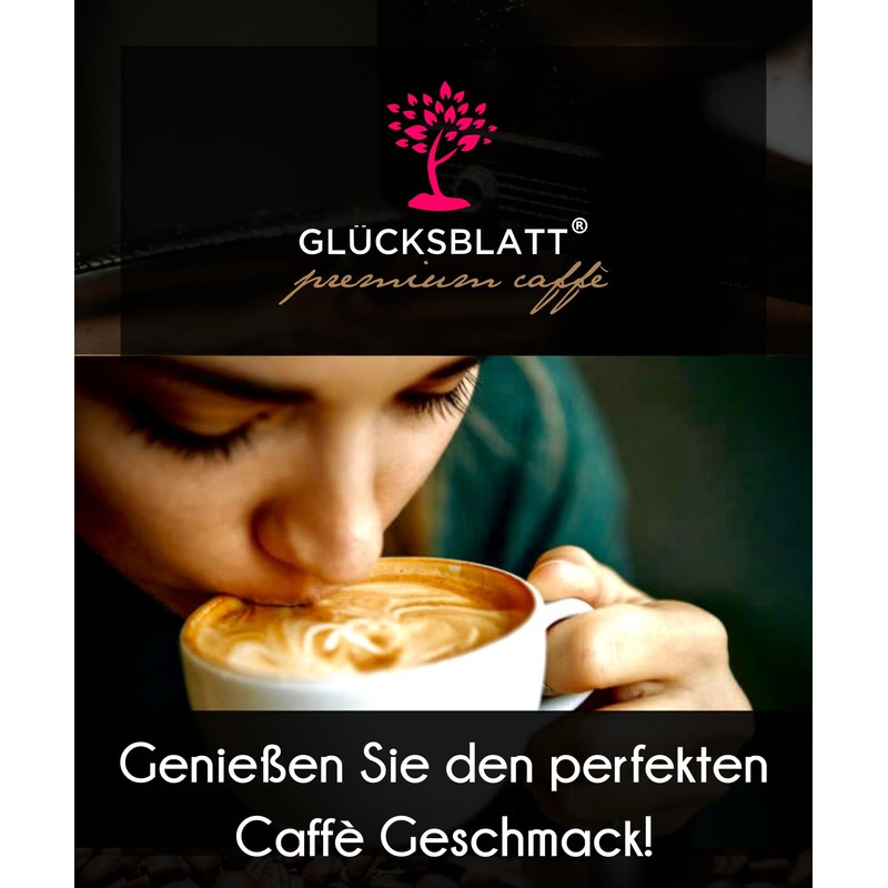 Glucksblatt Premium Caffe Symphony Whole Beans Medium Strength Roasting Intense