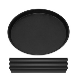 GRÄWE Set of 10 Pizza Baking Trays, Diameter 24 cm, Round, Pizza Tray Made of Blue Sheet, Heat-Resistant up to 400 °C, Uncoated, Made in Germany