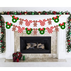 Christmas Tree Decorations Candy Garland for Merry Christmas Candy Cutouts Banner Decorations for Kids Birthday Party Baby Shower Decorations