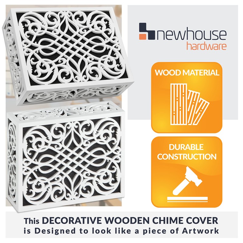 Newhouse Hardware Wooden Doorbell Chime Cover, Corinthian Design
