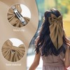 Hair Bows for Women, 2Pcs Grey Brown Bow Hair Clips