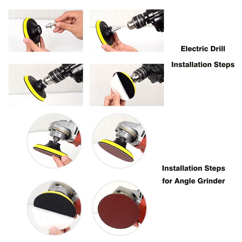 HOTCKB Pack of 2 Sanding Discs Angle Grinder 180 mm