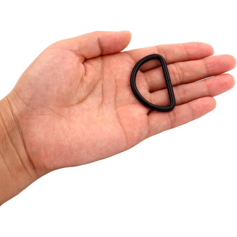 Seadiquiet Metal Black D Rings Buckle D-Rings 1.5 Inches Inside