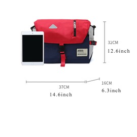Classic Messenger Bag-Durable,Water-Resistant Small Messenger Laptop Bag for Men Women Crossbody Bike Satchel Message (Red)