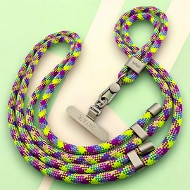 RATASK Adjustable Neck/Shoulder Lanyard Strap for Mobile Phones, Camera, ID card Holder, Badge Holder, (Colour: Lime & Berry)