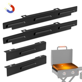 Wind Guards for Blackstone 22 Inch Griddle, Magnetic Stainless Steel Wind Screen for Blackstone Grill, Griddle Accessories for Blackstone 22" Protect Flame Hold Heat (22inch-Black)