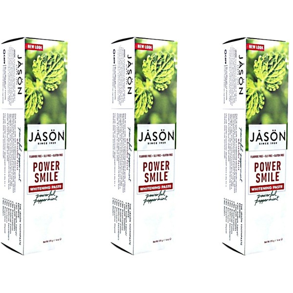 3 x 170g Jason Natural Products POWERSMILE Power Smile Toothpaste
