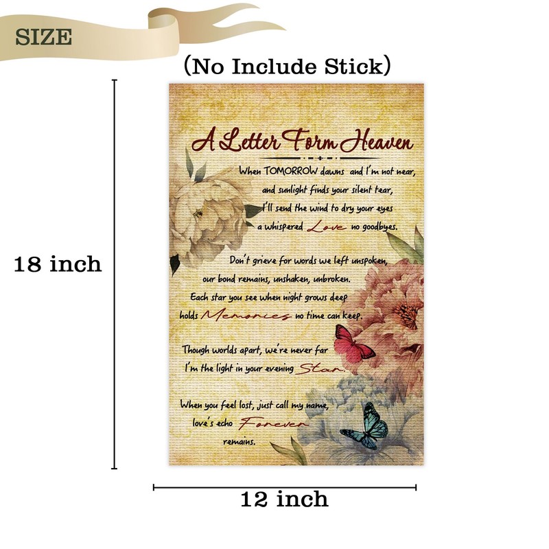 A Letter Form Heaven Garden Flag Funeral Memorial Decorations Funeral