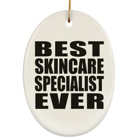 Designsify Christmas Tree Ornaments - Xmas Decorations Gifts - Best Skincare Specialist Ever, Oval Ornament - for Birthday Anniversary Thanksgiving Day Party, to Men Women Him Her Friend Mom Dad