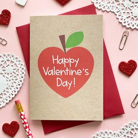 Valentine's Day Cards for Teachers | 4 Teacher Valentine Cards with Envelopes | Made in the USA