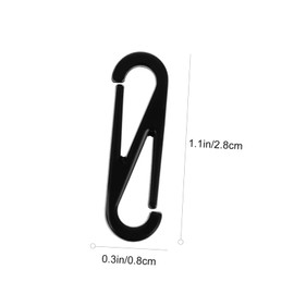 Pack of 100 8 Shaped Hooks Holder Lanyard Pear Hook Key Ring Lobster Clasp Lobster Scissors Caribbean Clip Chain Tarpaulin Black Plastic Operitacx