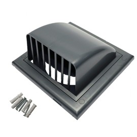 Cotarba 100mm 4" Grey Ducting External Air Vent Cowled Draught Flap Non Return Valve
