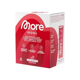 MORE Iron Complex Sticks, 30 x 4 g, Red Berries, with Vitamin C and Lactoferrin