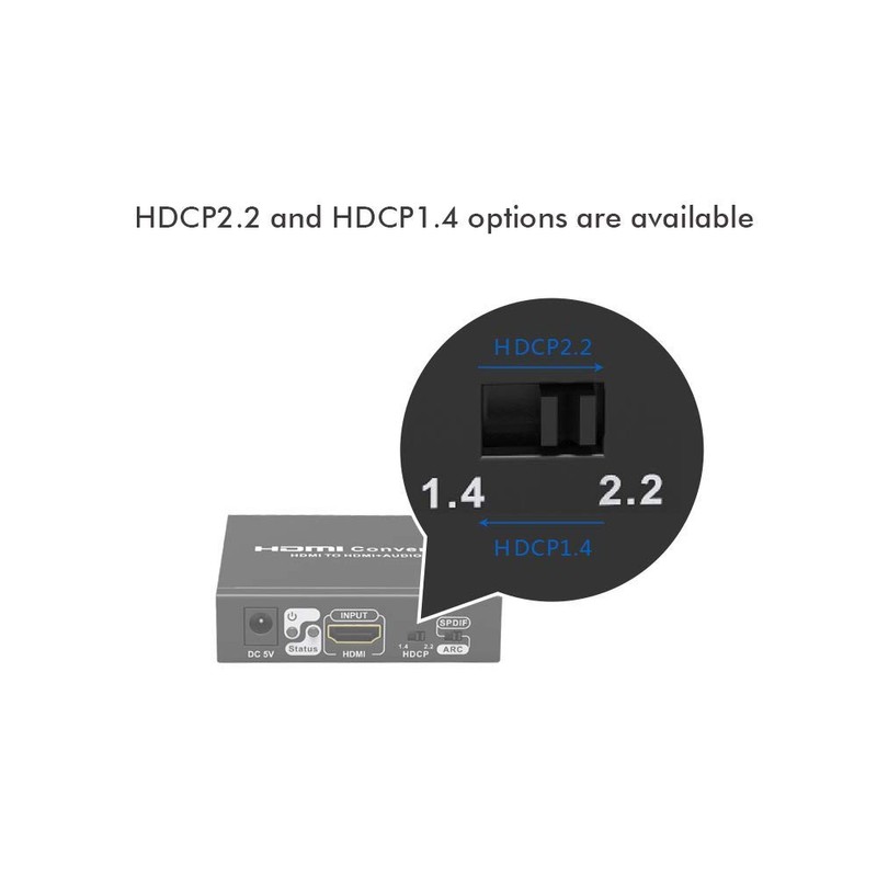 weJupit HDMI Audio Extractor 4K 60Hz HDR Converter with ARC