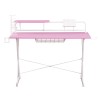 Techni Sport TS-200 Computer Gaming Desk with Shelving, Pinkcolor: Pink