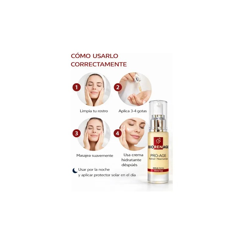 Serum Facial Retinol Niacinamida Antiedad Luminosidad 30ml