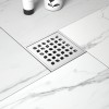 NEODRAIN 4x4 Inch Square Floor Drain Stainless Steel with ABS