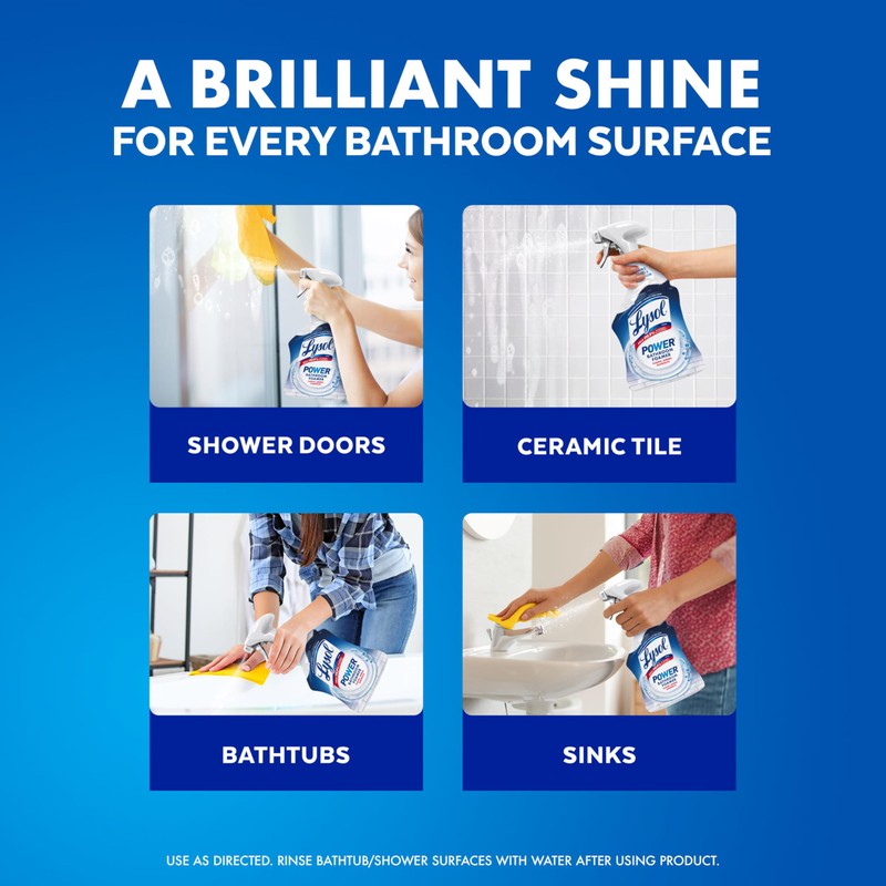 Lysol Power Foaming Bathroom Cleaner, Multipurpose Cleaner For Showers, Bathtubs,
