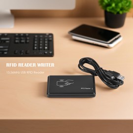RFID Reader, 13.56Mhz USB Smart IC Card RFID Card Reader, Contactless S50 S70 IC Card Reader, for Windows 2000/XP/NT/ME/Vista/Android