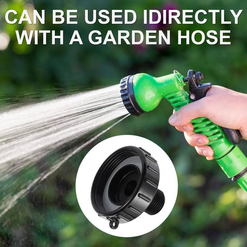 250-gallon IBC tote drain adapter, Water Hose Male Adapter for