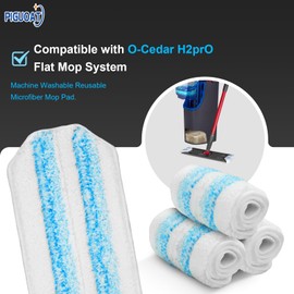 6Pack H2prO Mop Pads Fit for O Cedar H2prO Mop Pads Washable Reusable Flat Mop Head Replacements